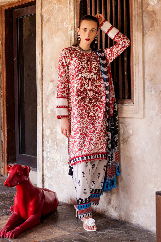 Roheenaz - RNB-04A Kimia Taneez Block Printed Lawn Collection