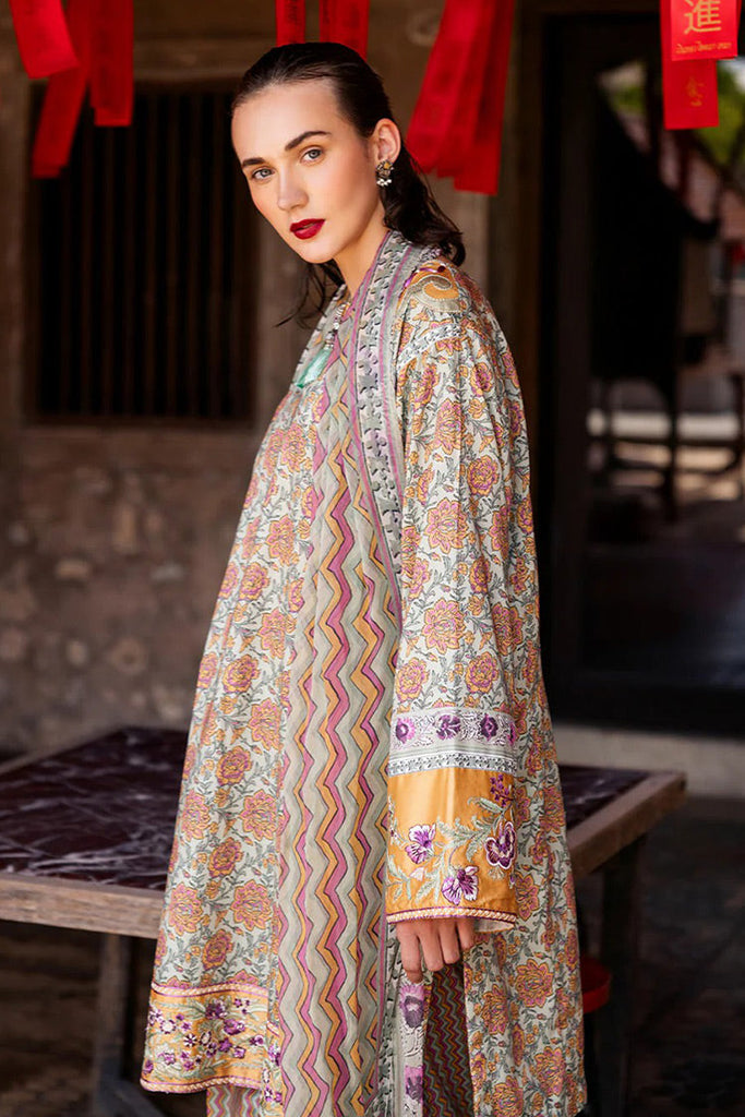 Roheenaz - RNB-09B Laleh Taneez Block Printed Lawn Collection