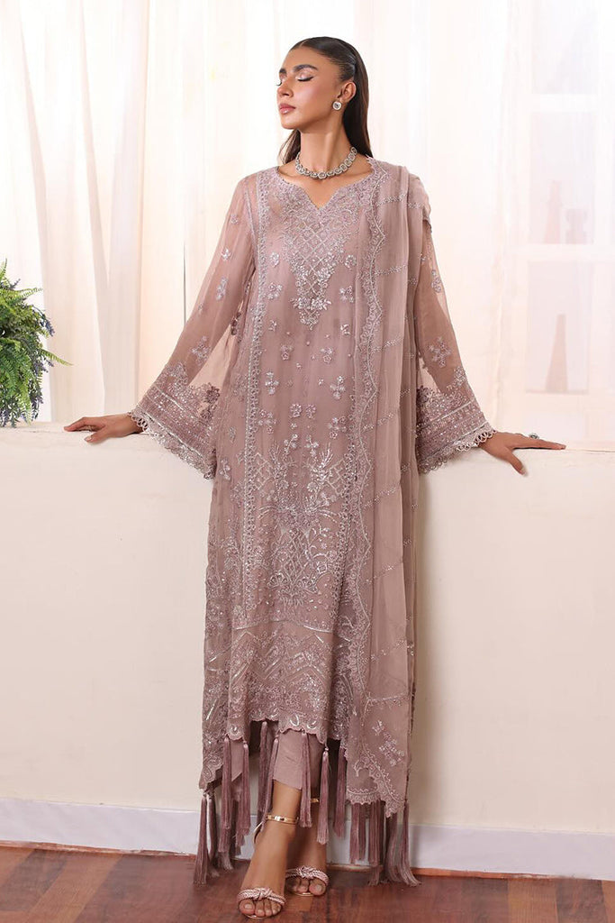 Noor by Saadia Asad - Chiffon De Luxe Collection - D7 Seaina - Unstitched