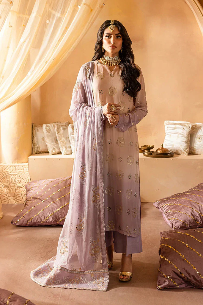 Nureh - Mukeshkari Embroidered Mukesh Chiffon Collection - MK-06 - Unstitched