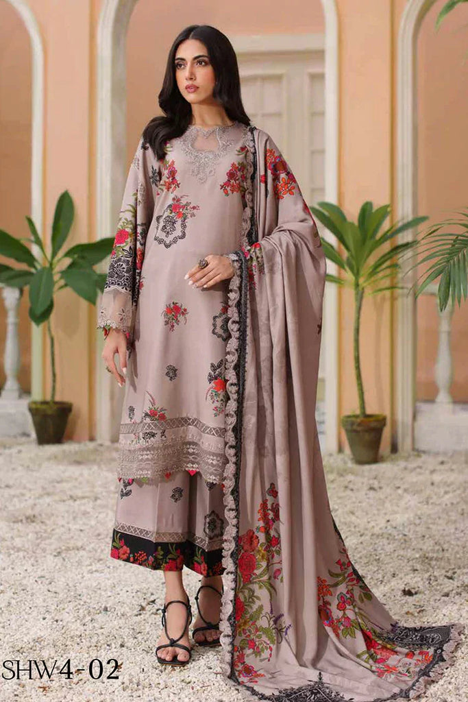 Charizma - Sheen Embroidered Linen Collection Vol 1 - SHW4-02 - Unstitched