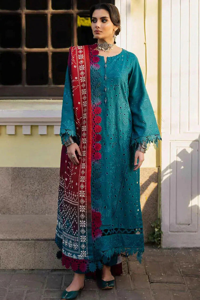 Nureh - Bazaar Embroidered Chikankari Khaddar Collection Vol 1 - NE-112 - Unstitched