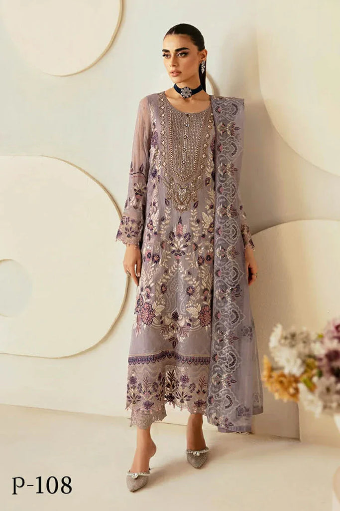 Ramsha - Dastoor Chiffon Collection Vol 1 - P-108 - Unstitched