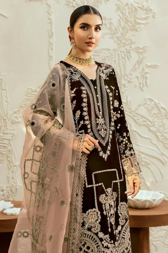 Ramsha - Premium Embroidered Velvet Collection Vol 6 - V-606 - Unstitched