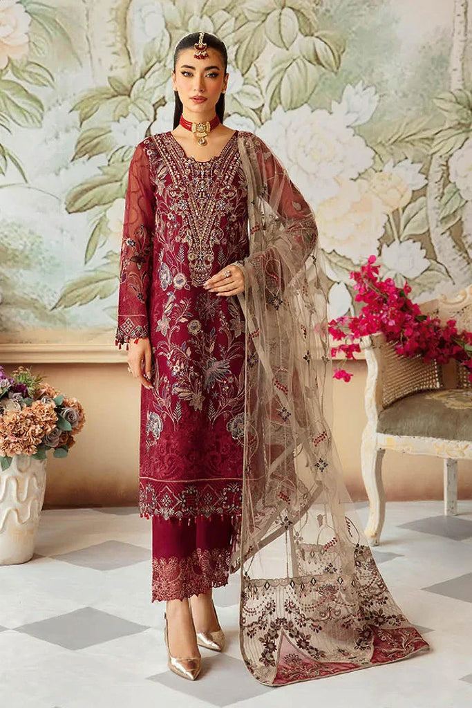 Ramsha - Minhal Embroidered Organza Collection Vol 12 - M-1201 - Unstitched