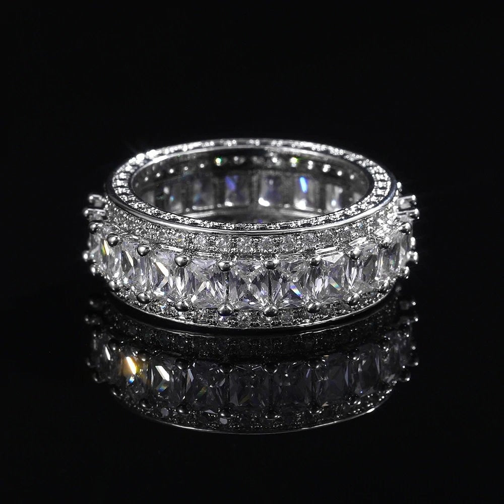 AAA Zircon -Diamante Ring - Silver - AR207