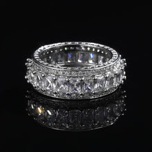 Load image into Gallery viewer, AAA Zircon -Diamante Ring - Silver - AR207