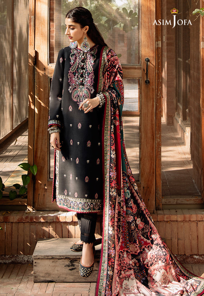 AJW-07 EMBROIDERED KHADDAR 3 PCS