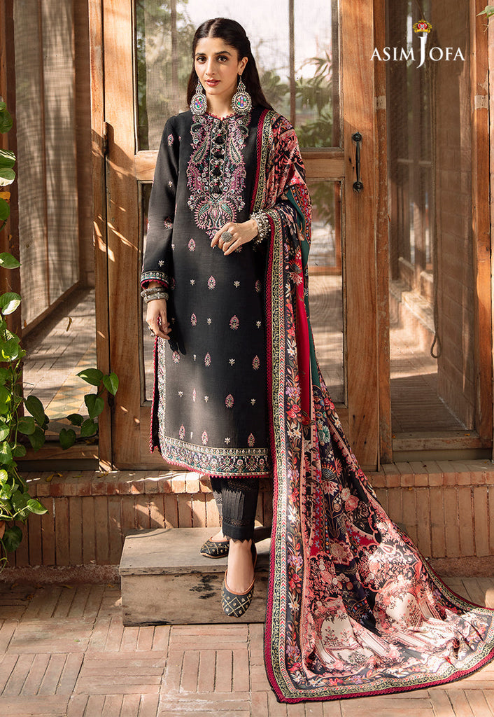 AJW-07 EMBROIDERED KHADDAR 3 PCS