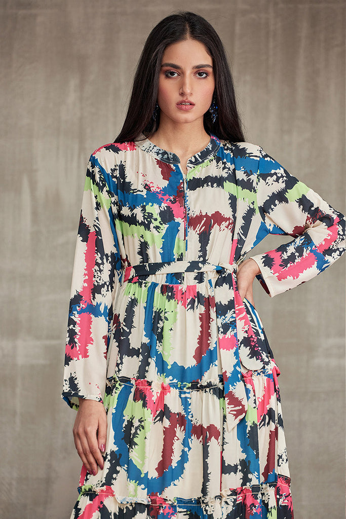 Ellena - Western Georgette Dress