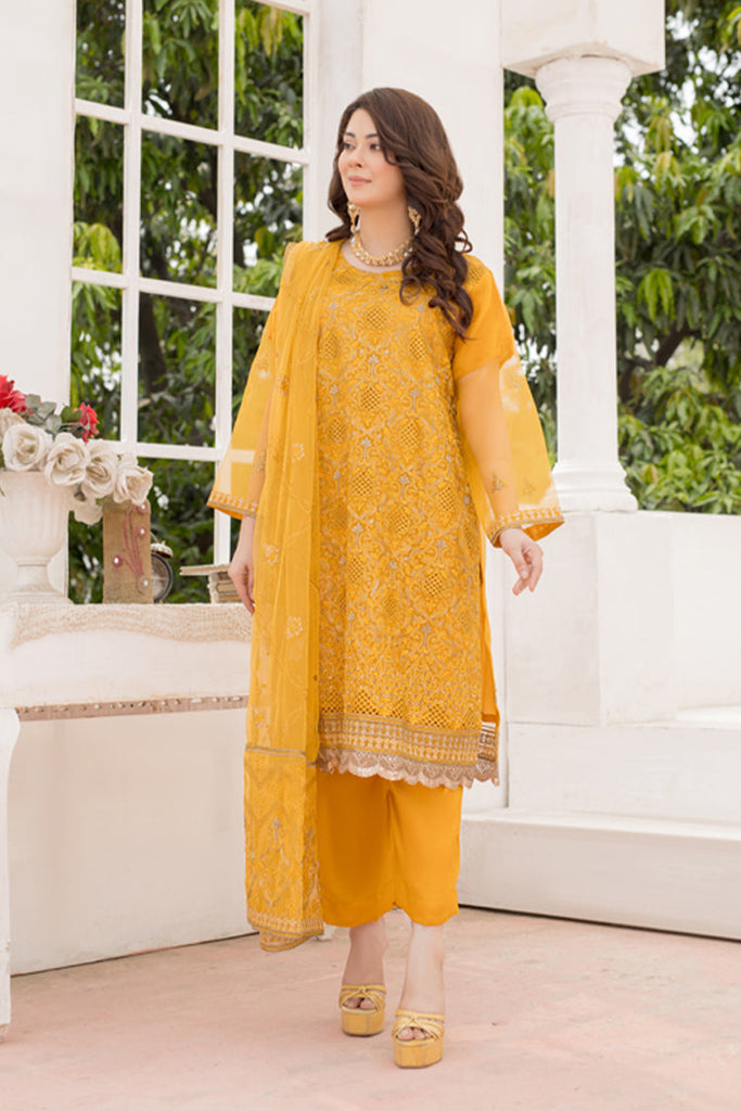 Arwa Zahra - Mehmal Embroidered Collection - AZ007 - Unstitched