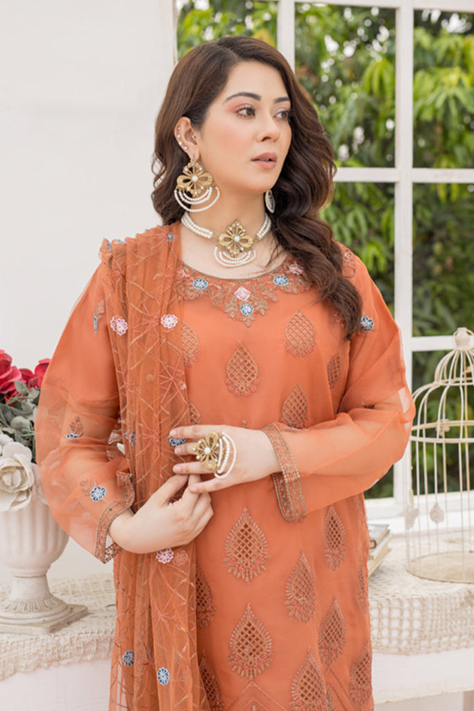 Arwa Zahra - Mehmal Embroidered Collection - AZ008 - Unstitched