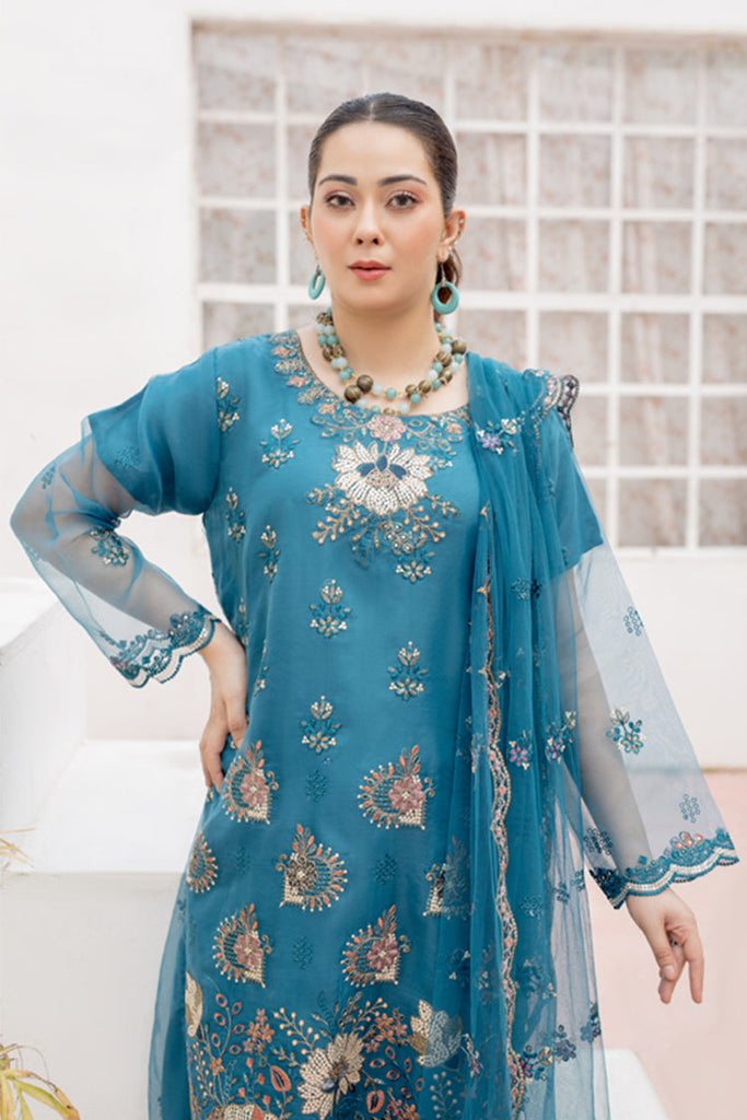 Arwa Zahra - Mehmal Embroidered Collection - AZ012 - Unstitched