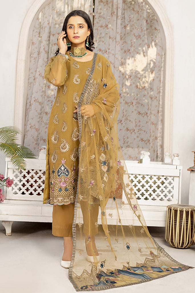 Arwa Zahra - Riwaaj Embroidered Collection - AZ248 - Unstitched