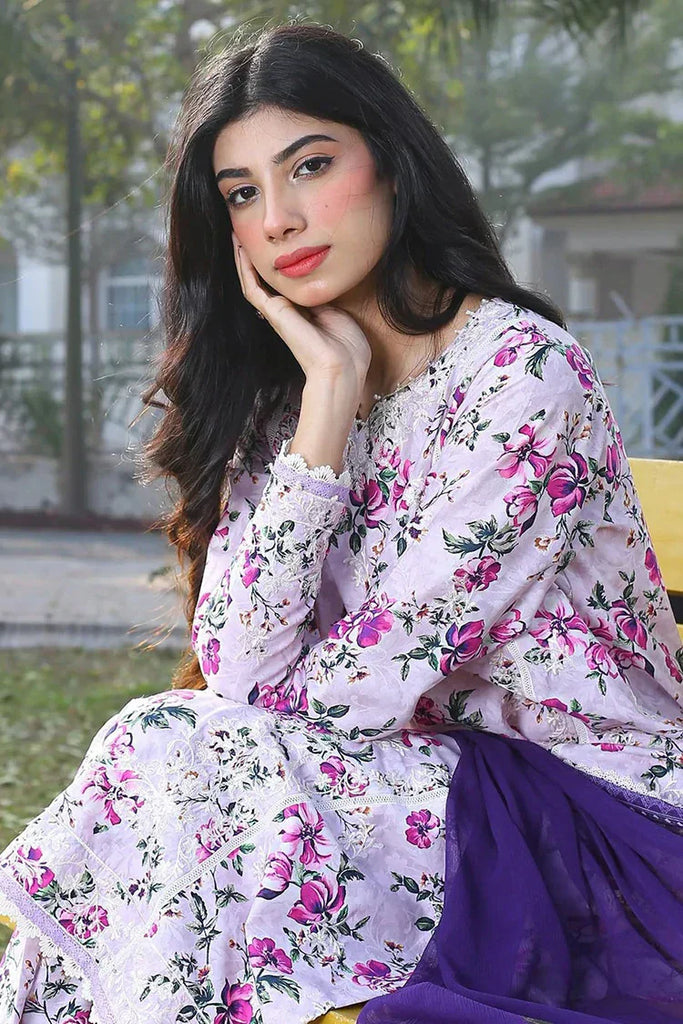 Zyna - Lawn Collection - 06 Sia - Unstitched