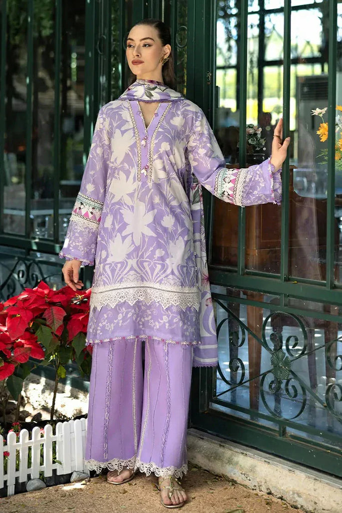 Elaf - Premium Prints Summer Collection - EPE-08A LAVENDER AURA - Unstitched