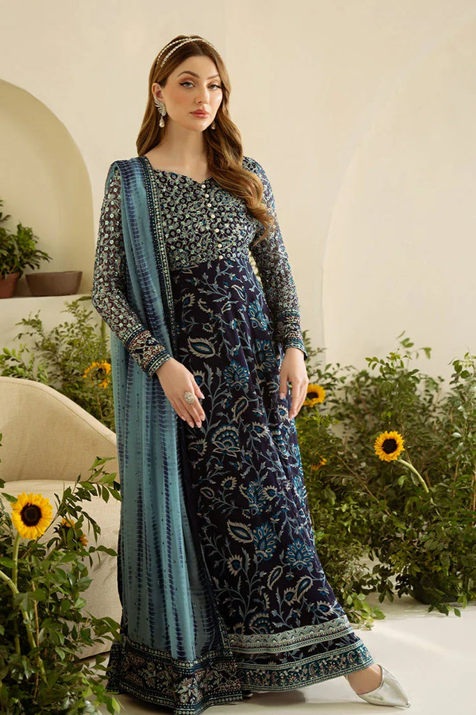 Nureh - Amaya Embroidered & Printed Chiffon Collection Vol 1 - AM-12 - Unstitched