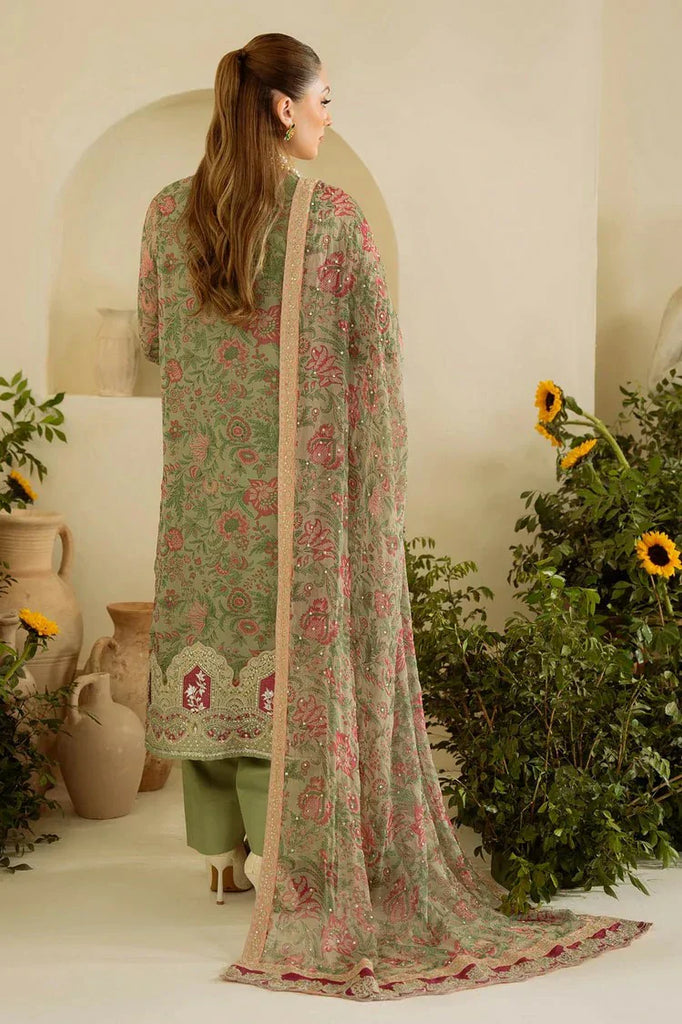 Nureh - Amaya Embroidered & Printed Chiffon Collection Vol 1 - AM-08 - Unstitched