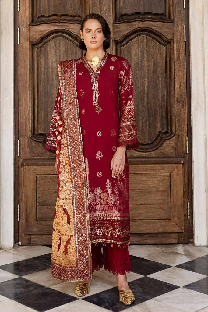 Nureh - Maya Embroidered Lawn Jacquard Collection Vol 1 - NE-155 - Unstitched