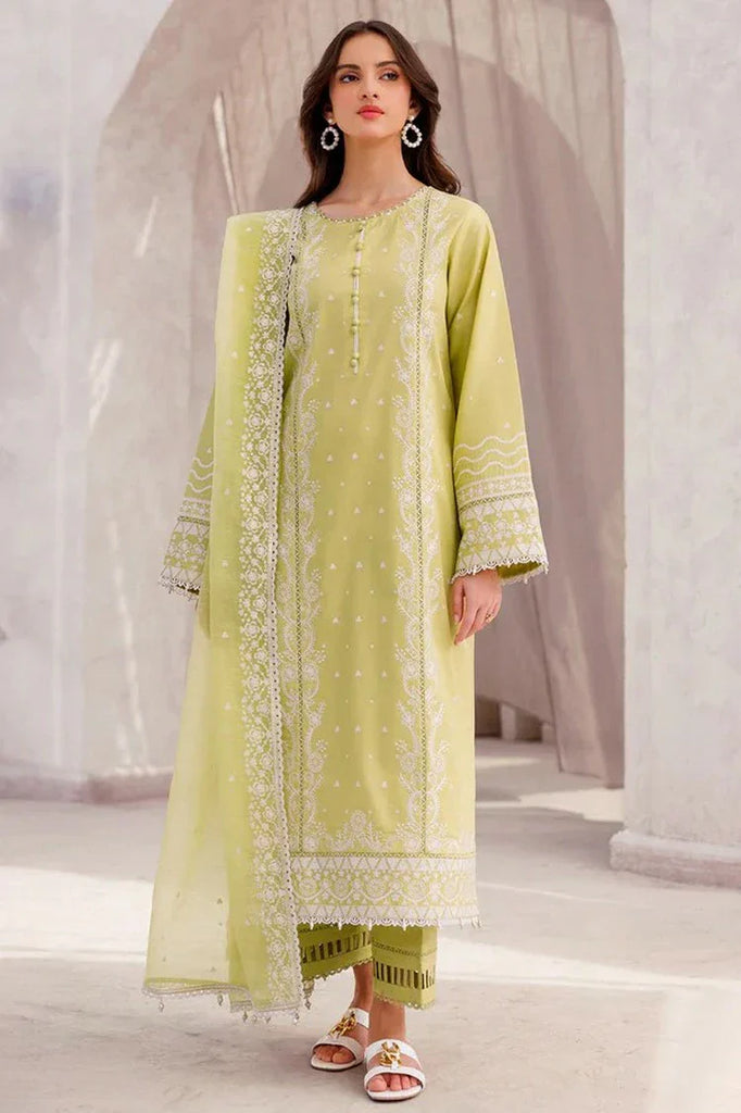 Farasha - Bahaar Embroidered Lawn Collection - 10 Ember Glow - Unstitched