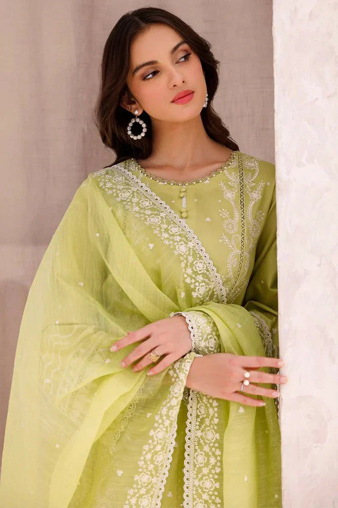 Farasha - Bahaar Embroidered Lawn Collection - 10 Ember Glow - Unstitched