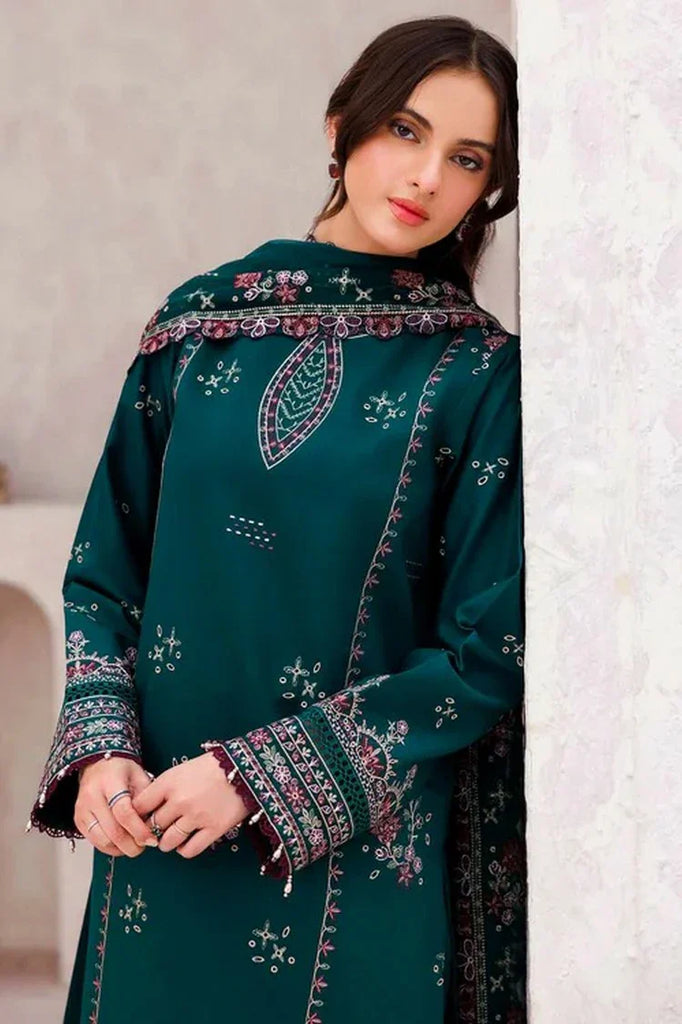 Farasha - Bahaar Embroidered Lawn Collection - 11 Jade Bliss - Unstitched