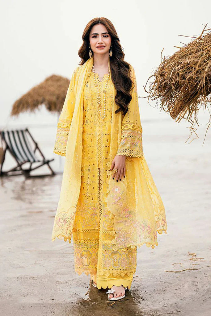 Nureh - Khuwab Embroidered And Embellished Swiss Voil Lawn Collection - NE-144 - Unstitched