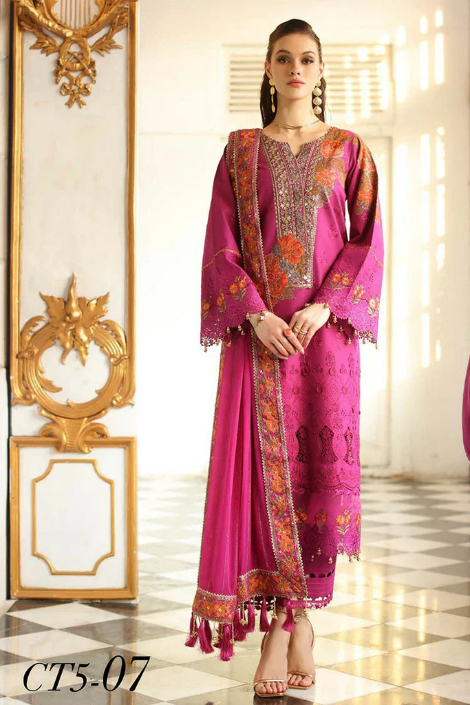 Charizma - Tabeer Premium Schiffli Lawn Collection Vol 1 - CT5-07 - Unstitched