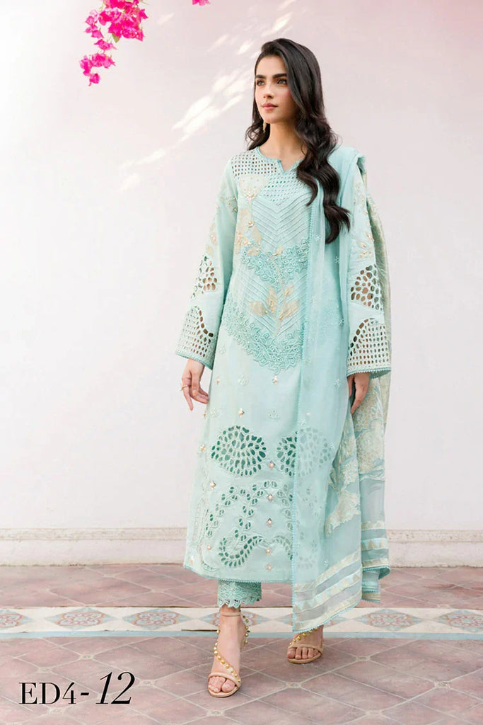 Charizma - Eid Edit Embroidered Lawn Collection - ED4-12 - Unstitched