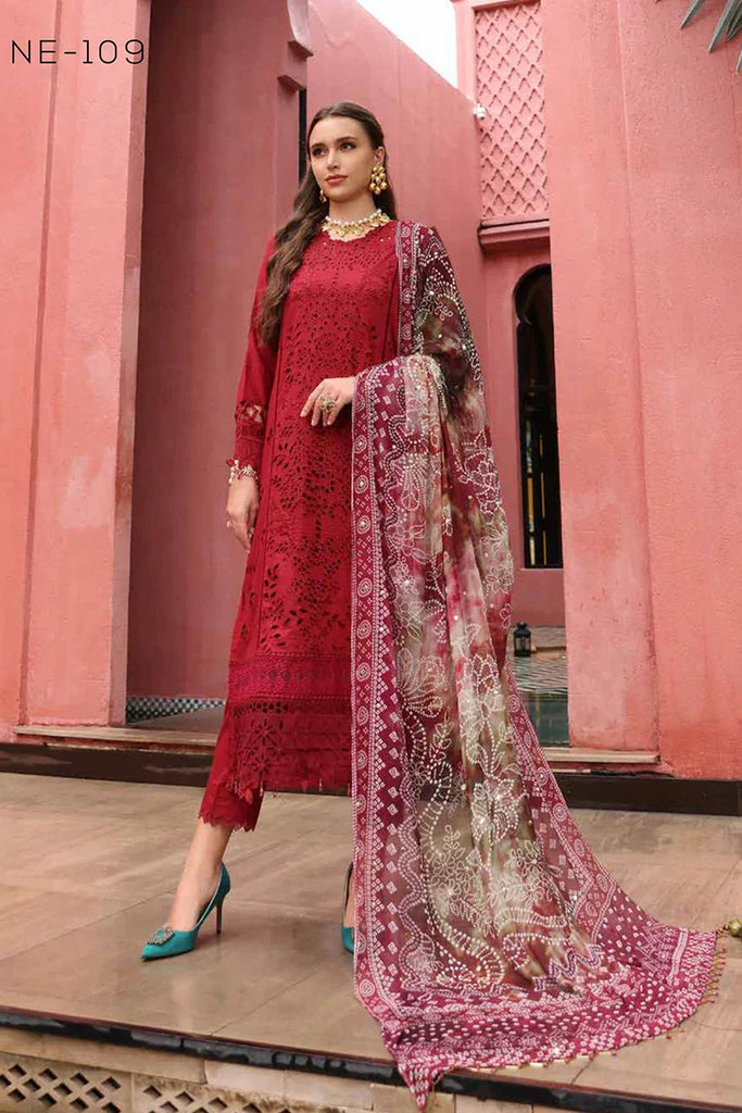 Nureh - Bazar Schillfli Lawn Collection Vol 1 - NE-109 - Unstitched