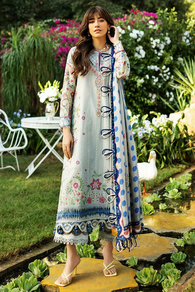 Sadaf Fawad Khan - Luxury Embroidered Lawn Collection - 1A PAISLEY GARDEN - Unstitched