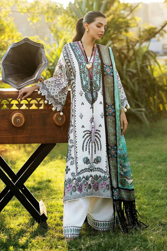 Sadaf Fawad Khan - Luxury Embroidered Lawn Collection - 2B PALM ISLAND - Unstitched