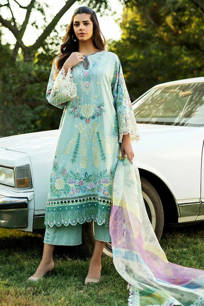 Sadaf Fawad Khan - Luxury Embroidered Lawn Collection - 3A MID SUMMER EVENING - Unstitched