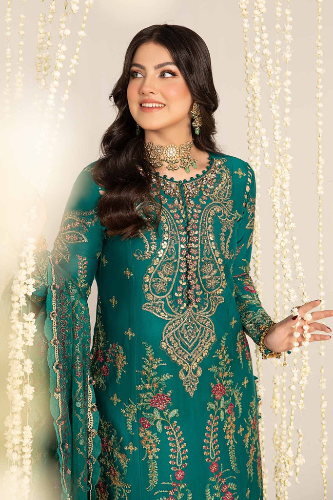 Unstitched Embroidered Cotton Satin Suit | CST-805