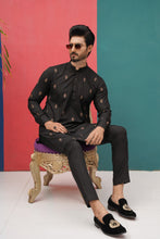 Load image into Gallery viewer, ER 532BlkCopperEmb BLack Copper Embroided Kurta Pajama