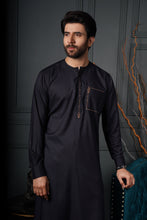 Load image into Gallery viewer, ER 590 Black With Brown Emb Kurta Pajama