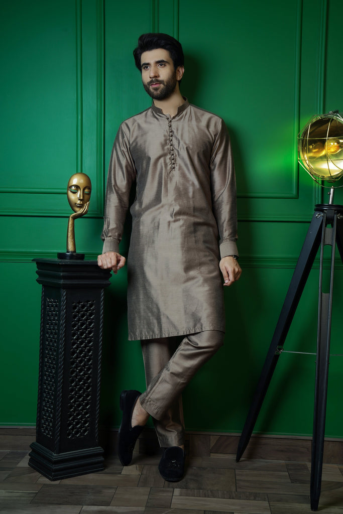 ER 577 Magic Cololr Cotton Silk Loop Button style Kurta Pajama