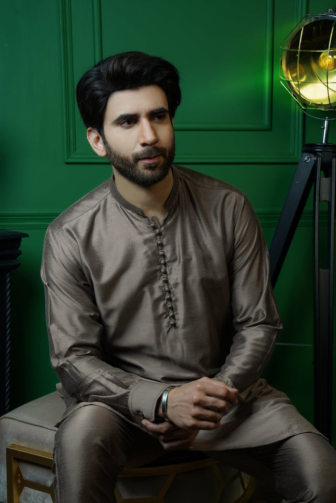 ER 577 Magic Cololr Cotton Silk Loop Button style Kurta Pajama