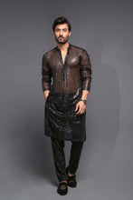 Load image into Gallery viewer, ER 515 Sequenced Net Kurta Pajama