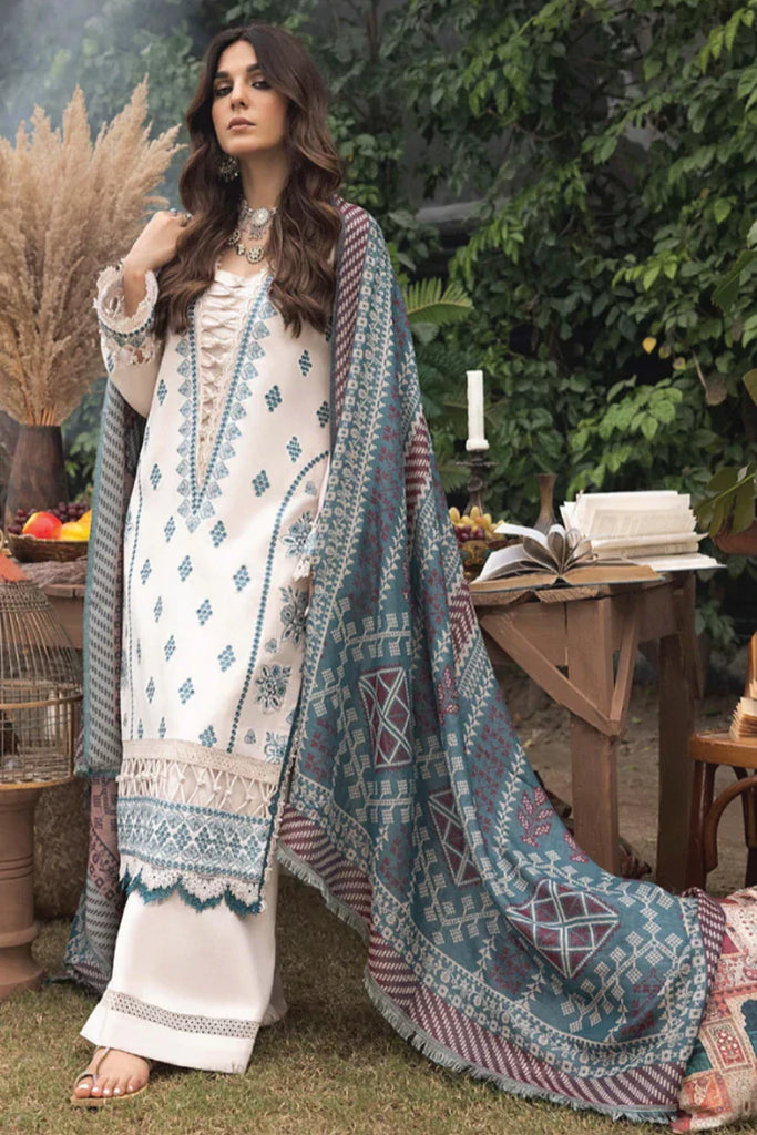 Humdum - Denara Woolen Shawl & Embroidered Edition - D04