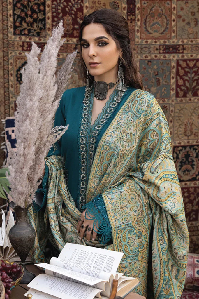 Humdum - Denara Woolen Shawl & Embroidered Edition - D09