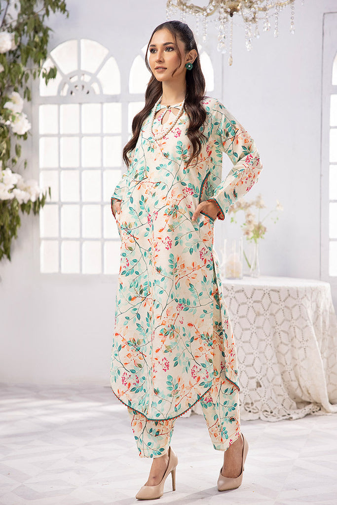 2-PC Unstitched Digital Printed Lawn Suit