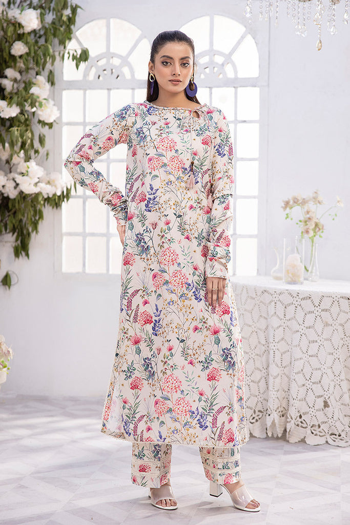 Ellena - 2-PC Unstitched Digital Printed Lawn Suit