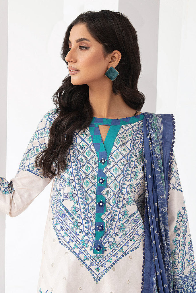 Ellena - 3-PC Unstitched Digital Printed Lawn Suit