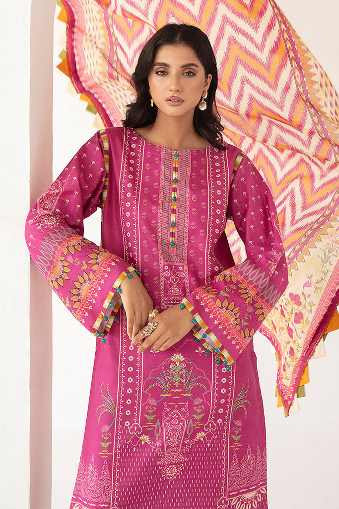 3-PC Unstitched Digital Printed Lawn Suit