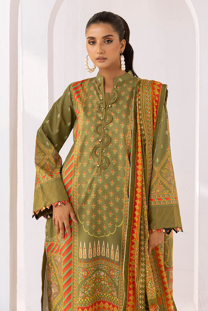 Ellena - 3-PC Unstitched Digital Printed Lawn Suit