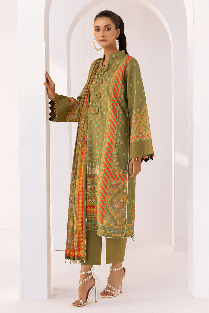 Ellena - 3-PC Unstitched Digital Printed Lawn Suit