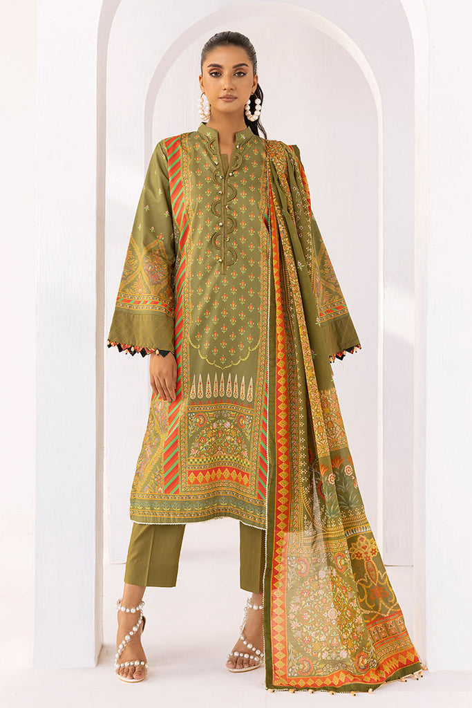 Ellena - 3-PC Unstitched Digital Printed Lawn Suit