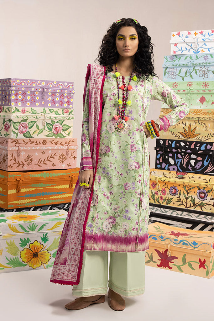 3-PC Unstitched Digital Printed Lawn Suit