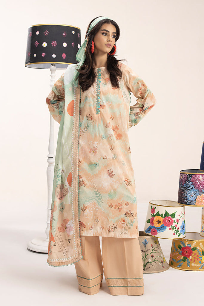 3-PC Unstitched Digital Printed Lawn Suit